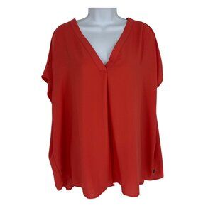 Banana Republic Womens V-Neck Flowy Short Sleeve Top Size 2X